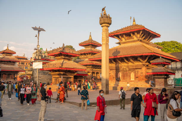 Kathmandu Durbar Square showcasing ancient temples, intricate wood carvings, and vibrant cultural heritage in the heart of Kathmandu city.